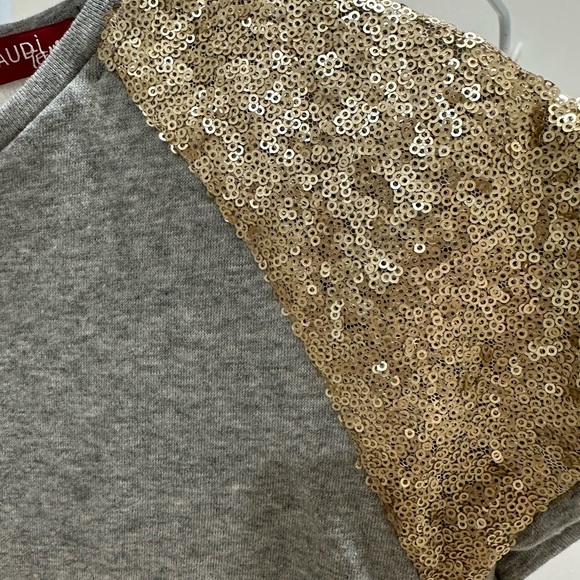 Gaudi' Gray Cotton/ Sequin Dress - Picture 4 of 9